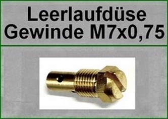 Leerlaufdüse, Gewinde M7x0,75---für Kleinkrafträder und Mokicks