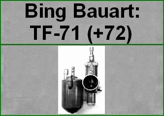 Bing-Vergaser-Bauart: TF-71 + TF-72...für Kleinmotorräder