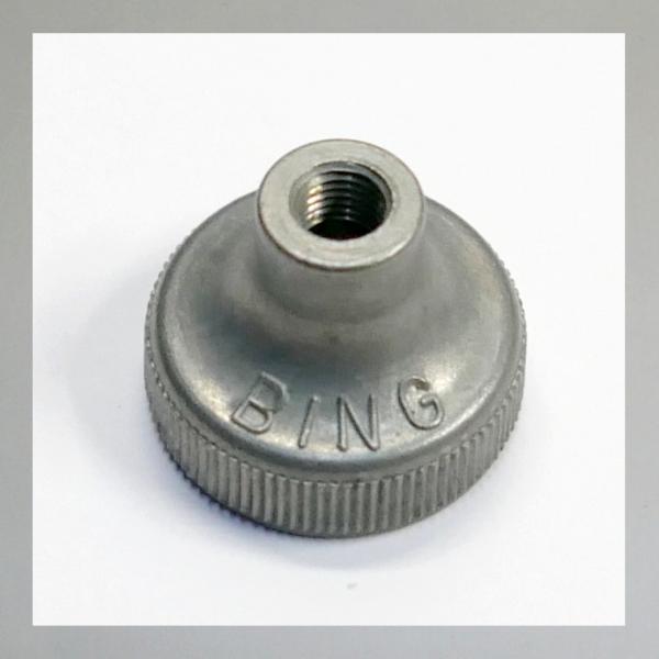 (21-120) Deckelplatte (Zugdeckel) für Bing Vergaser m angegossener Schwimmerkammer und 12, 14, 16mm Durchlass (Ori. Neuteil)