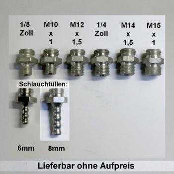 Benzinhahn AW "Systemhahn": 2-Filterhahn---tankseitig M16x1 links mit Überwurfmutter (Re/Li Gewinde)