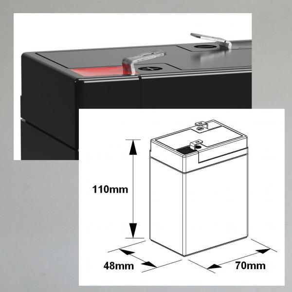 Akku, Batterie, Gel-Blei-Akku passend zu unserem Batteriegehäuse