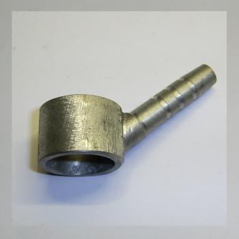 (34-100) Schlauchanschluss/ Schwenkanschluss für Bing Motorradvergaser, Zulauf von unten (8mm, gebogen)---BMW R25/3, R26, R27