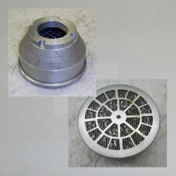 Luftfilter klein, neu, zentrisch, Knecht Nachbau "Spinnennetz"-Design - Gewinde-Anschluss 32 mm, 1-1/4 Zoll/ inch
