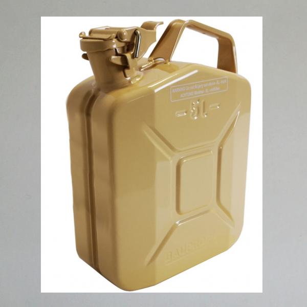 Blechkanister, Reservekanister, Reservetank 5 Liter, Sahara-Beige glänzend