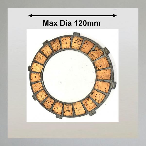 Kupplungsscheibe neu mit Kork belegen---(Durchmesser bis 120mm)---Ilo FM 100, FM 120 usw