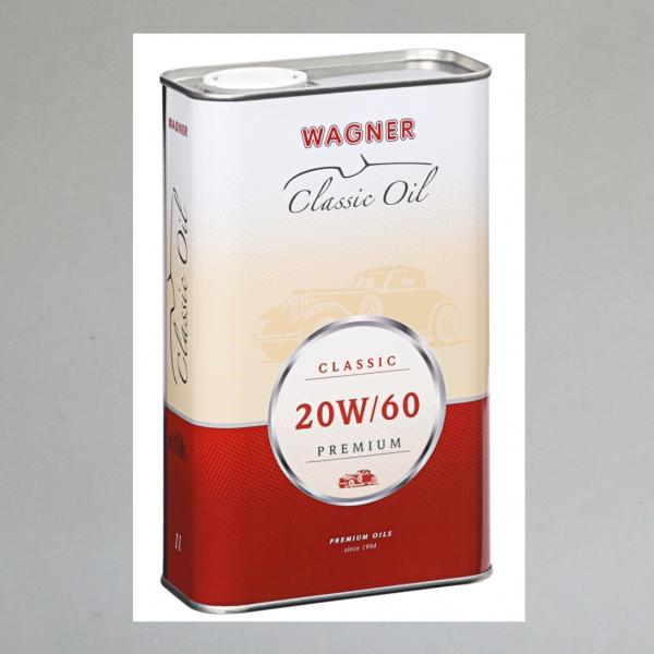 Wagner Classic SAE 20W/60 Premium (Legiertes Mehrbereichs-Motoröl für den Betrieb mit Ölfilter)---1 Liter---