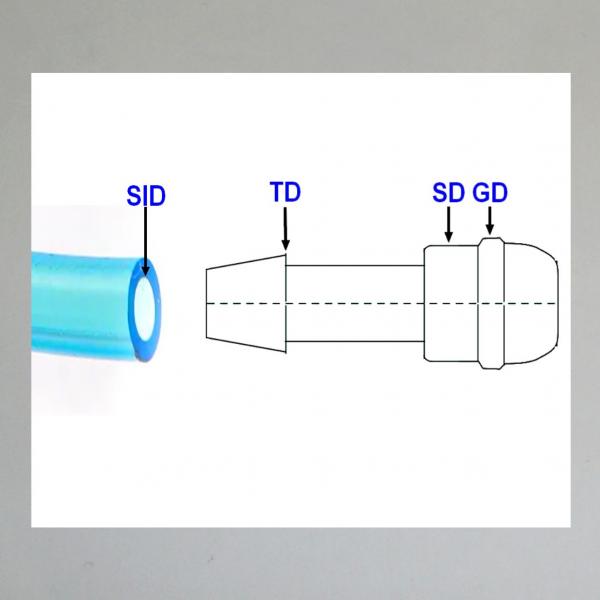 Rundkopf-Schlauchtülle 7mm (für Schlauch 5-6mm innen)