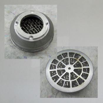 Luftfilter klein, neu, zentrisch, Knecht Nachbau "Spinnennetz"-Design, 35mm Steckanschluss (Klemmung)