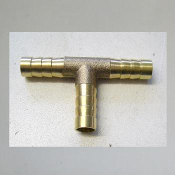 T-Stück für 7mm Schlauch (Tülle hat 8mm)-Messing roh