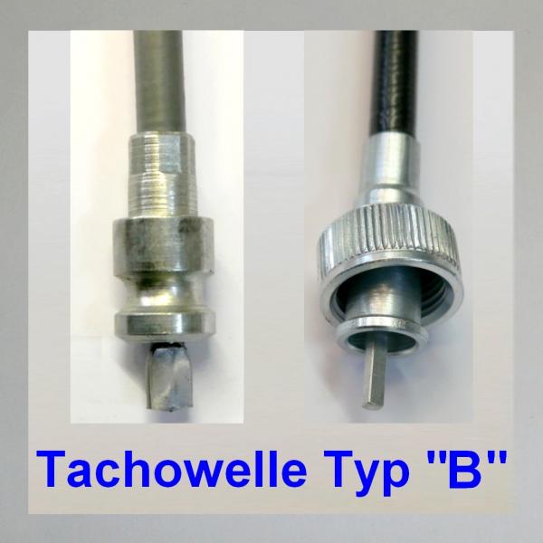 Tachowelle, Ausführung "B", 185 cm lang, Farbe schwarz