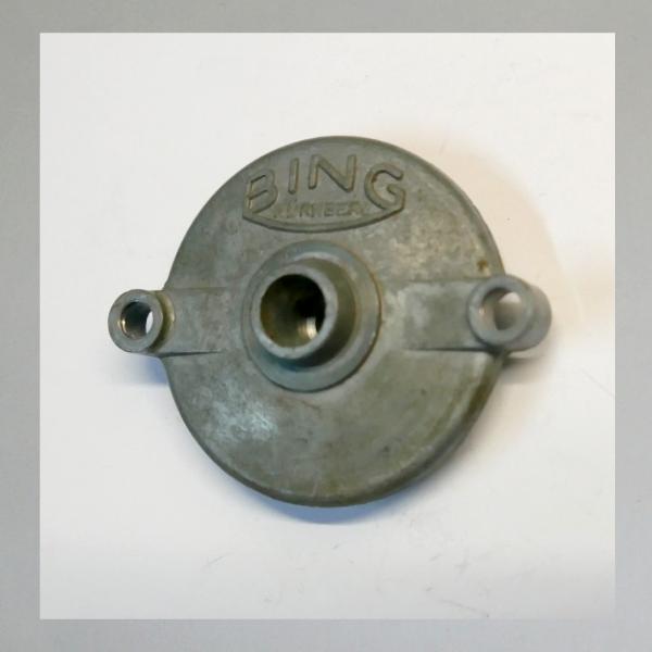 Schwimmerkammerdeckel für Tempo Vergaser Graetzin/ Bing K20T (Bing 32-400) mit Schrift BING