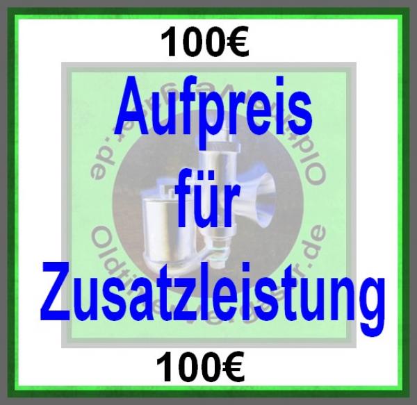 Aufpreis: Zusatzleistung (Sonderleistung nach Absprache definiert)---100 Euro---