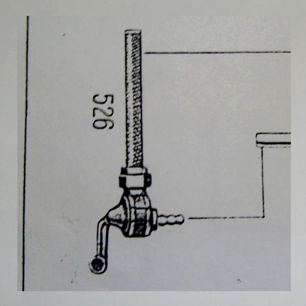 Benzinhahn für Zündapp Bella 150 Kickstartermodell---Ersatztyp