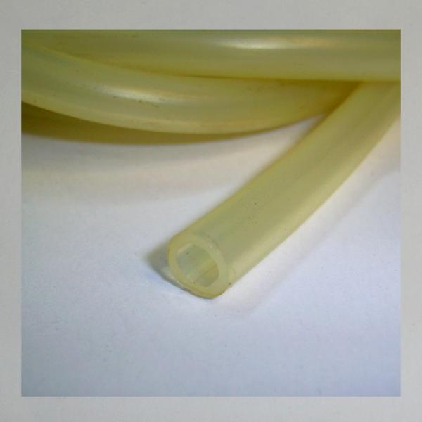 Benzinschlauch Plastik, gelblich-transparent, innen 4,5mm, 50 cm---original DDR Ware---