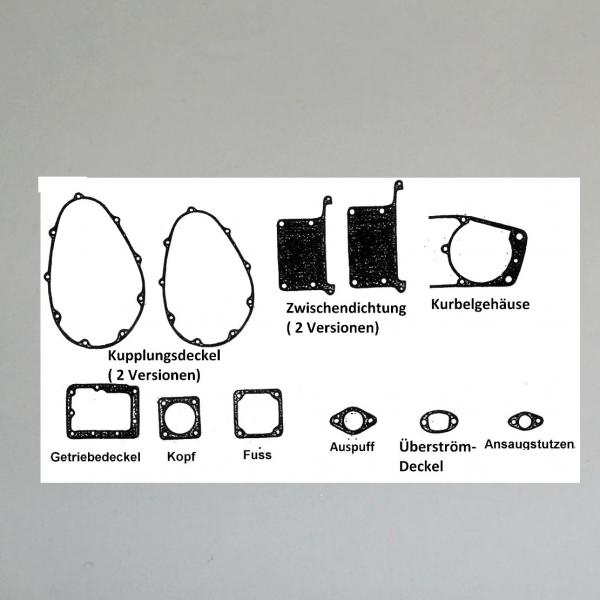 Dichtungssatz/ Motordichtungen für Victoria KR 20 ZB, ZBL---Komplettsatz (Motor: ILO MGDY 200 u.Ä.)