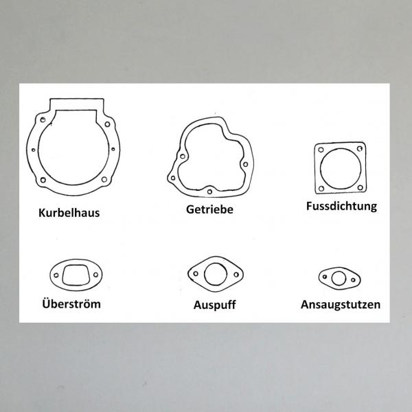 Dichtungssatz/ Motordichtungen für Victoria KR 12 A / KR 15 A---Komplettsatz (Motor: Ilo 120 / 150 Zweitakt, ca 1932-34)