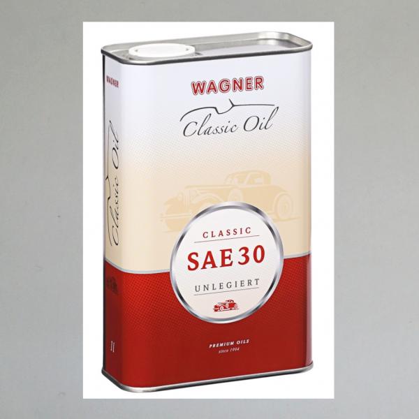 Wagner Classic SAE 30 unlegiert (Unlegiertes Einbereichs-Motoröl für den Betrieb ohne Ölfilter)---1 Liter---