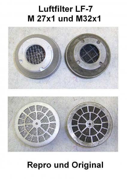 Luftfilter klein, neu, zentrisch, Knecht Nachbau "Spinnennetz"-Design, 35mm Steckanschluss (Klemmung)