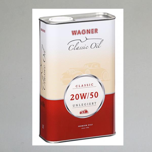 Wagner Classic SAE 20W50 unlegiert (Unlegiertes Mehrbereichs-Motoröl für den Betrieb ohne Ölfilter)---1 Liter---