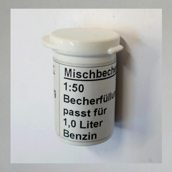 Ölmischdose für Zweitakt Gemisch, passend für 1:25 und 1:50---Inklusive 0,25 Liter Öl---