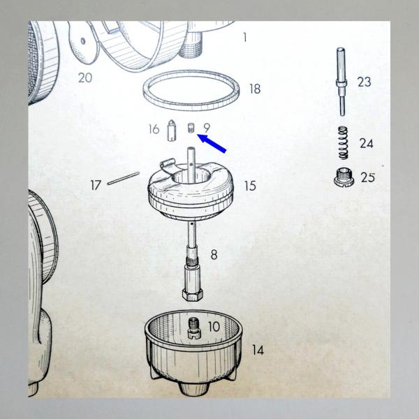 Mischdüsen-Verschlussschraube für Pallas Kleinvergaser L14 und L16