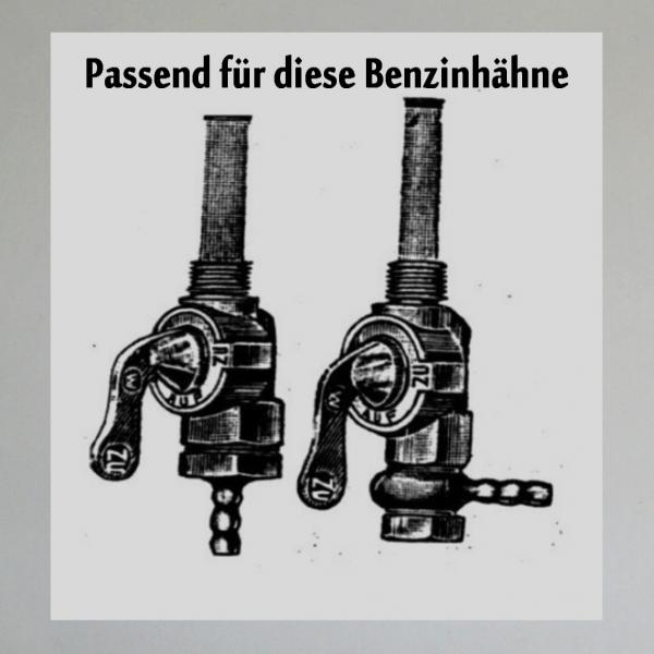 Flach-Drehschieber für AW-Frankfurter Modell mit Doppelfilter (Systemhahn) f Motorräder---Original mit AW Zeichen