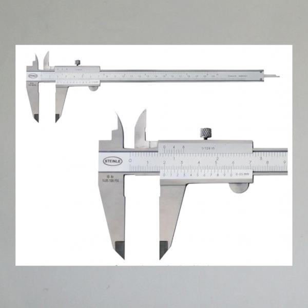 Schieblehre/ Messschieber Steinle, Standartmodell, 150mm, metrisch und zöllig ablesbar