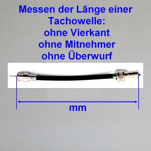 Tachowelle anfertigen nach Angabe: Standard-Anschlüsse/ schwarz/ bis 3000mm (3 Meter)